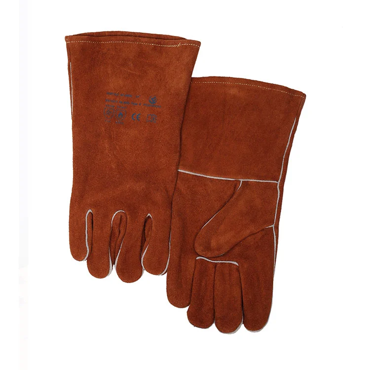 Gants de soudage robustes en bâton marron